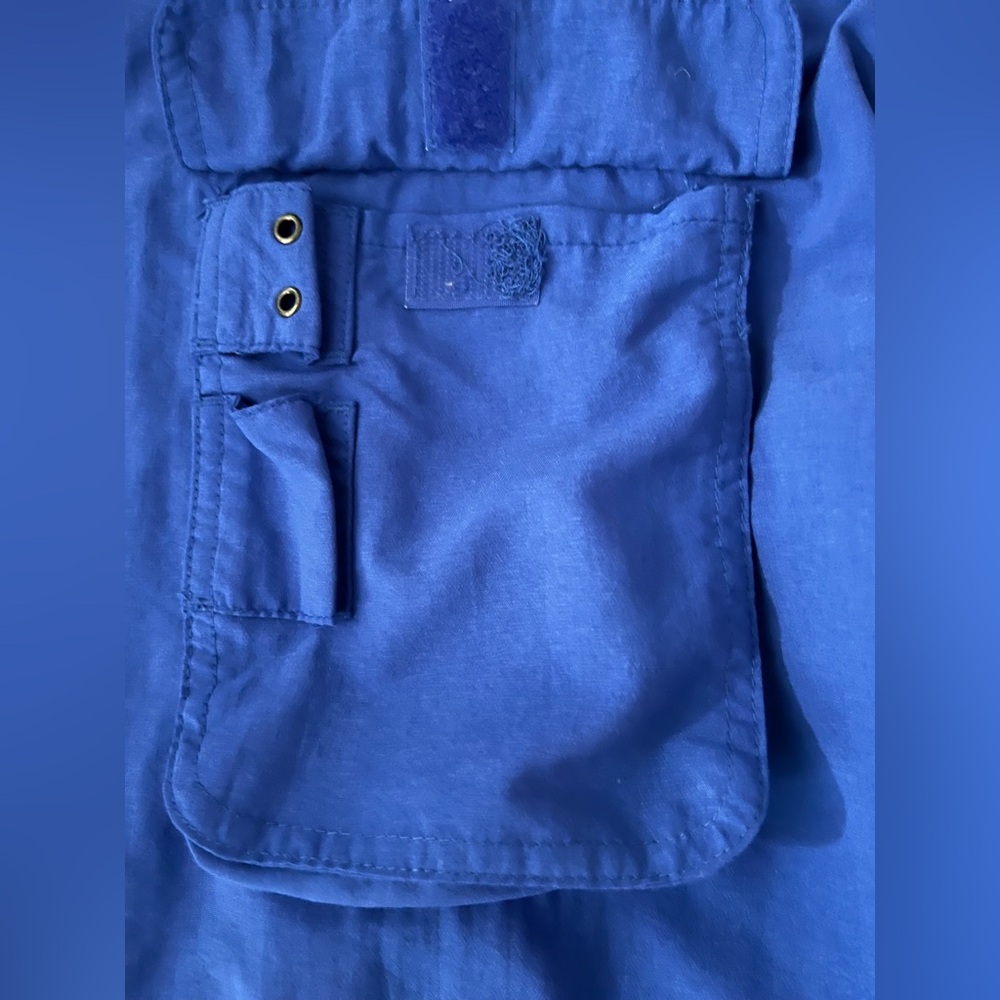 Orvis Men’s Long Sleeve Multi Pockets Fishing Royal Blue Shirt SZ XL - Picture 8 of 14